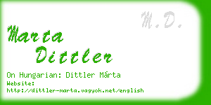 marta dittler business card